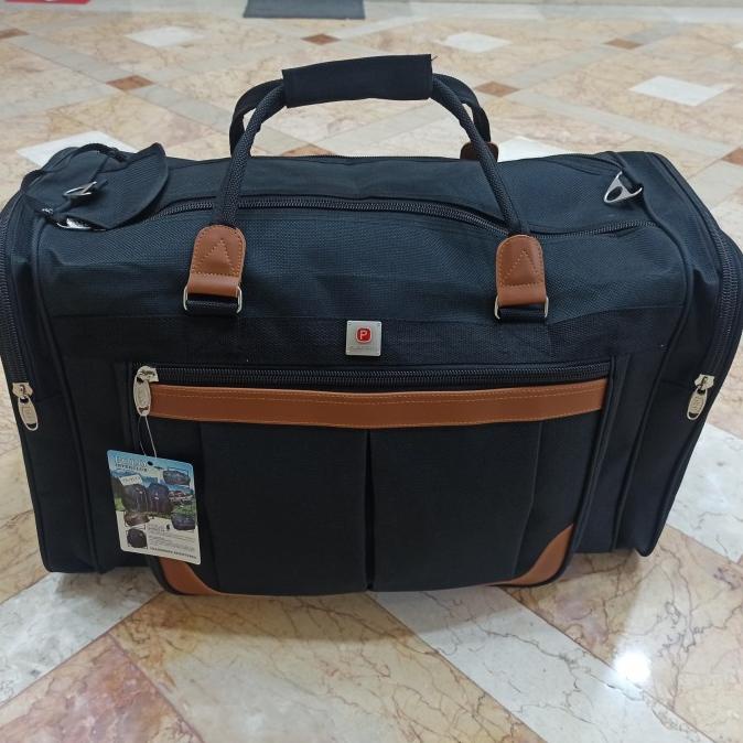 Tas Travel Bag Jinjing Pakaian Barang Baju Travelbag Besar Jumbo Hitam