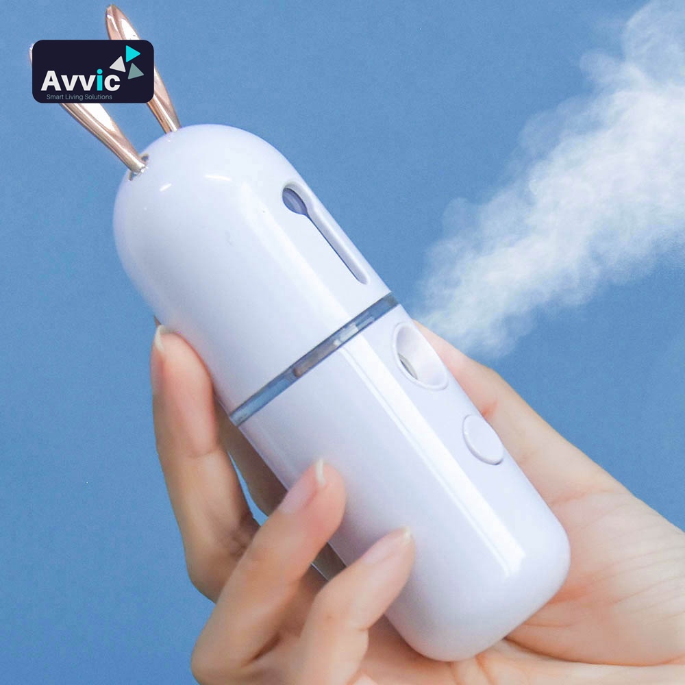 Rabbit Nano Spray Portable Mini Mist Sprayer Facial Steamer USB Pelembab Perawatan Wajah Bentuk Kelinci