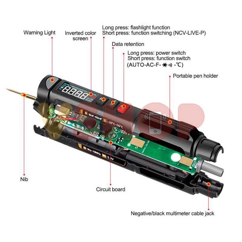 DIGITAL PEN MULTITESTER - MULTIMETER PEN DIGITAL RELIFE DT-01