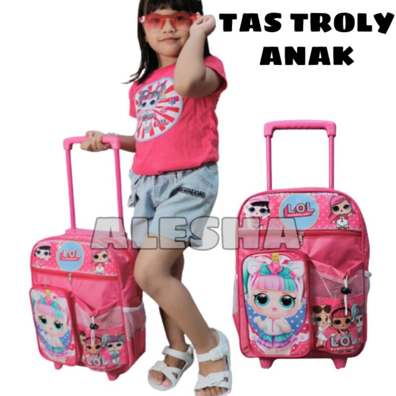 Tas ransel anak perempuan karakter LOL gratis botol minum - tas anak