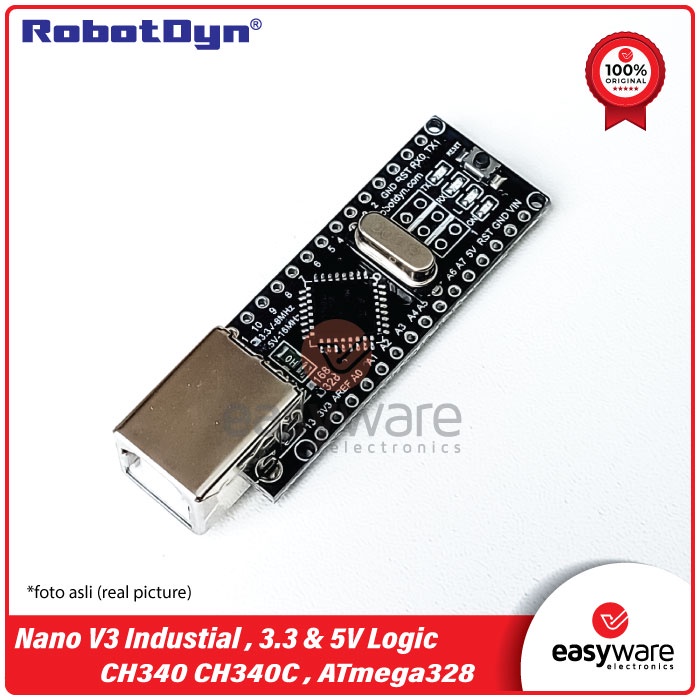 RobotDyn Nano Industrial 3.3V 5V CH340 CH340C Nano V3 Industrial