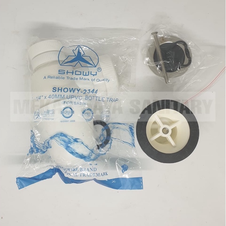 Sifon Botol PVC Bibir Stainless Showy / Sifon Wastafel / Bottle Trap