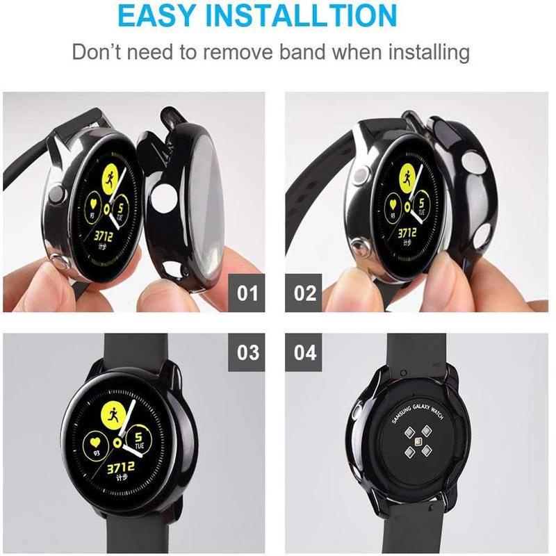 Screen Protector+Case For Samsung Galaxy Watch 4 3 40mm 44mm 41mm 45mm TPU All-Around cover bumper+film for Samsung Galaxy Watch Active 2 40MM 44MM Accessories