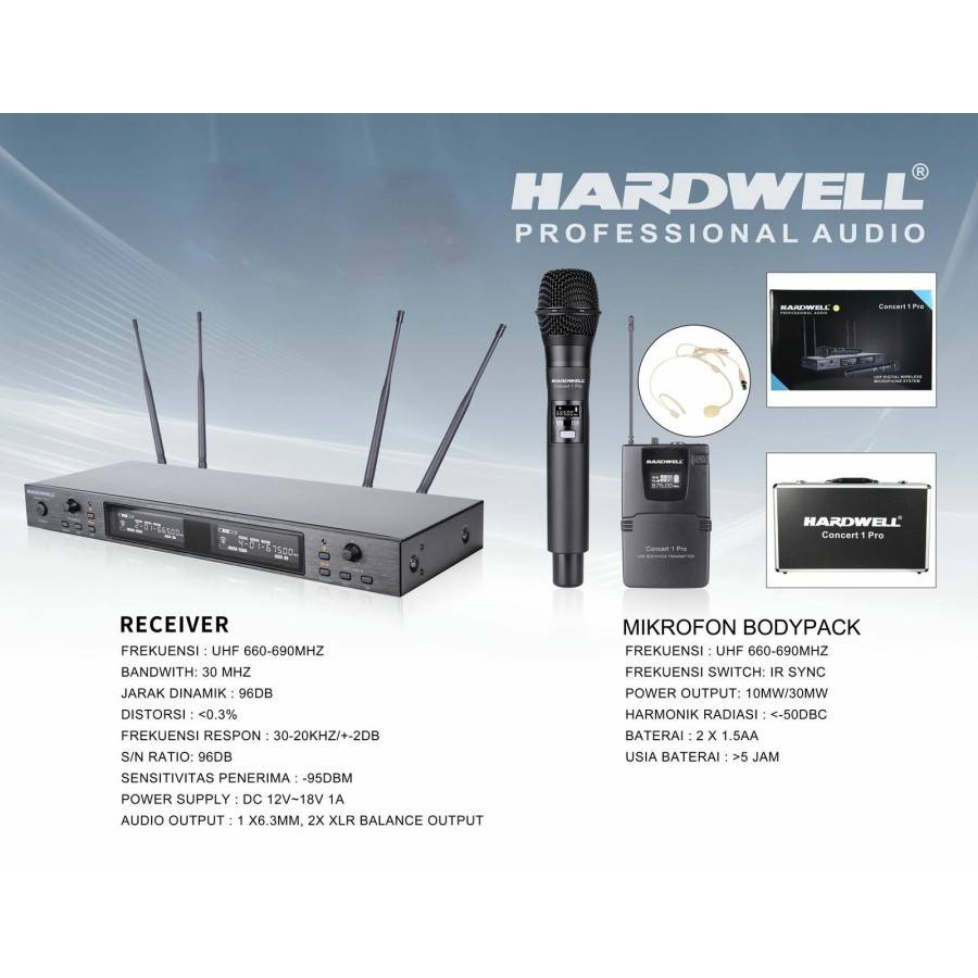 Mic Wireless Hardwell Concert 1 Pro / Concert1 / Concert-1 Original