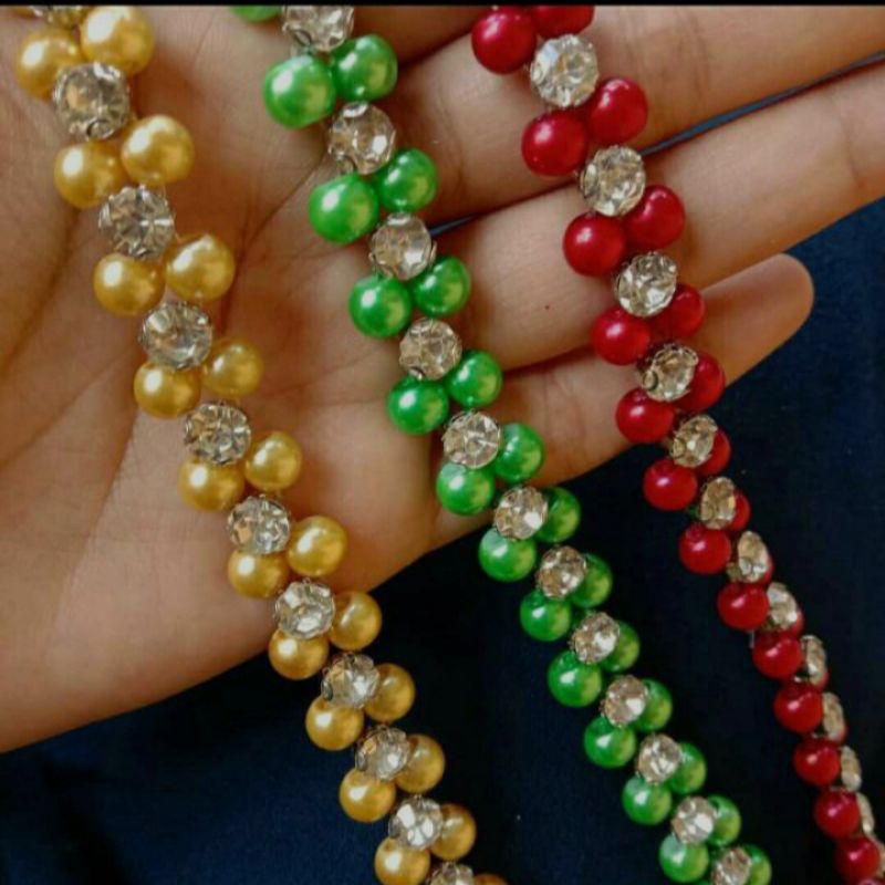 Mutiara rangkai/mutiara costume/mutiara payet di jual per 1cm