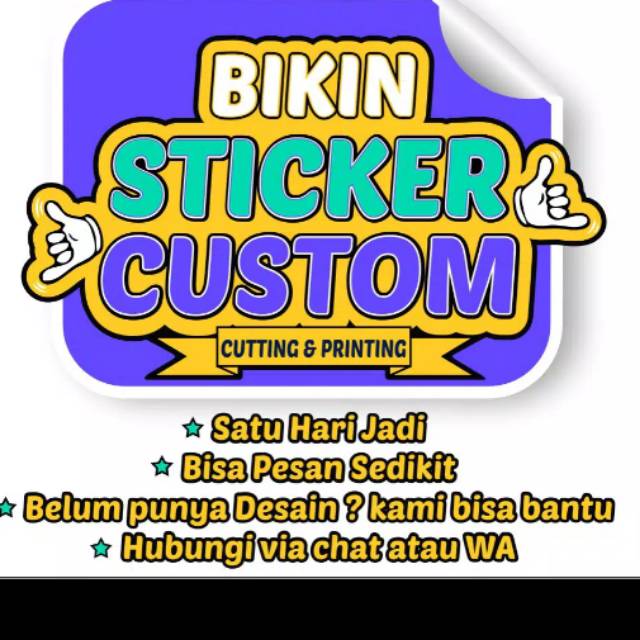 Custom Sticker Cutting Sticker Bikin Sendiri Sticker