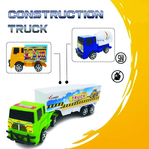 Mainan Anak Truck Contrucstion / Mainan Truck Metro Builder 3PC 6335