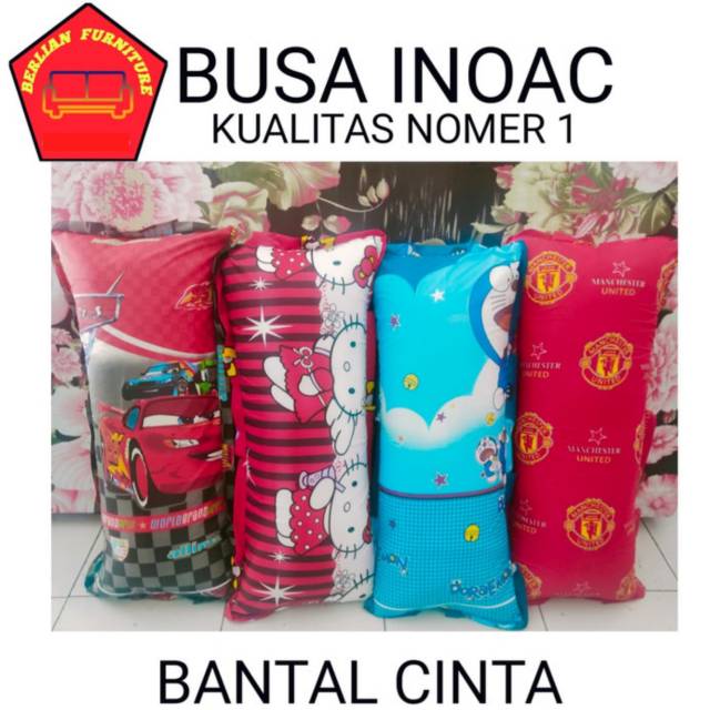 Bantal Cinta katun karakter motif terbaru ukuran 100 x 40 cm  bantal panjang untuk tidur