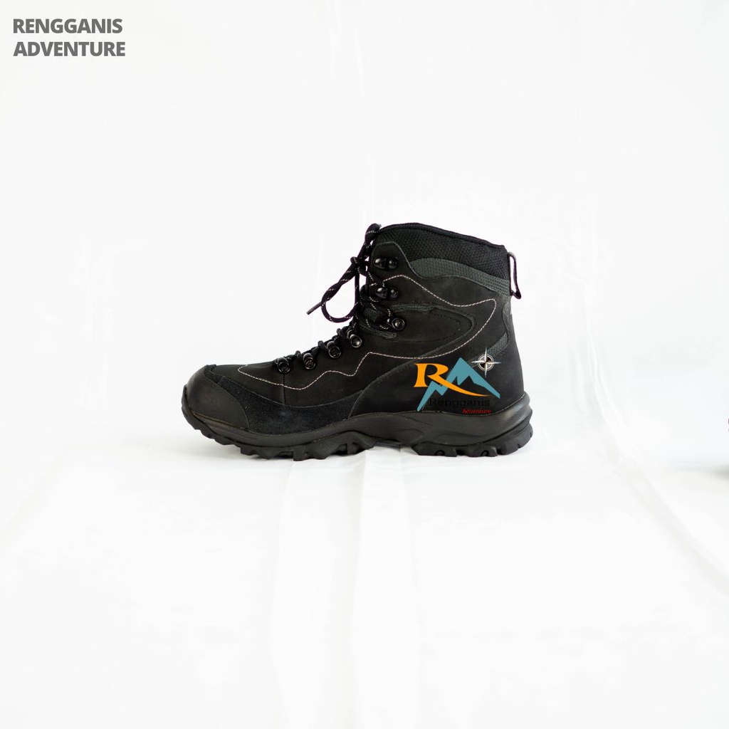 Sepatu Gunung AREI HIGH All Black Sepatu REI Outdoor Hiking