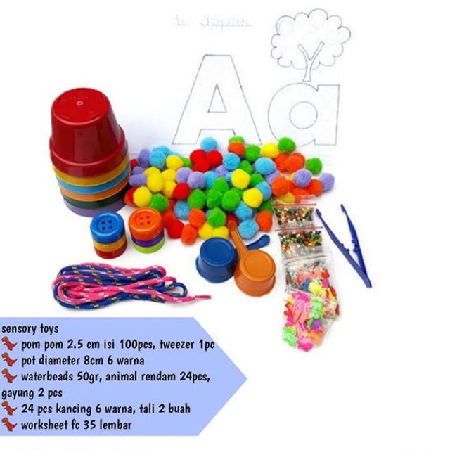 Paket lengkap sensory toys