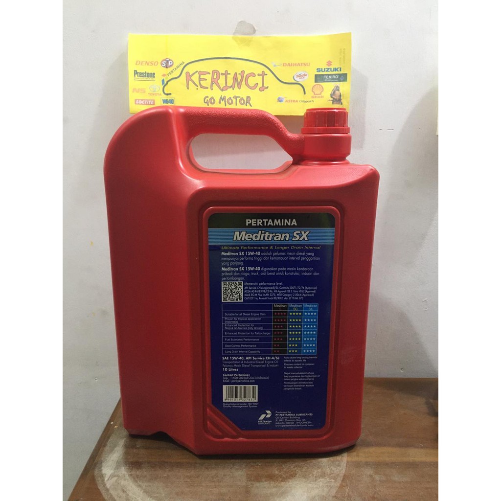 OLI MEDITRAN SX 10L GALON PERTAMINA - OLI DIESEL MEDITRAN SX 15W-40