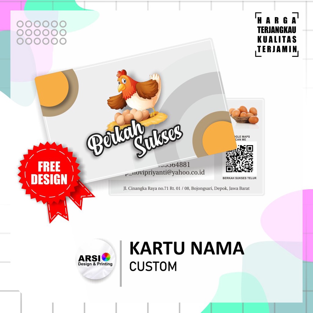 

Custom Cetak Kartu Nama Custom Kartu Olshope Kartu Nama Laminasi Glossy Doff