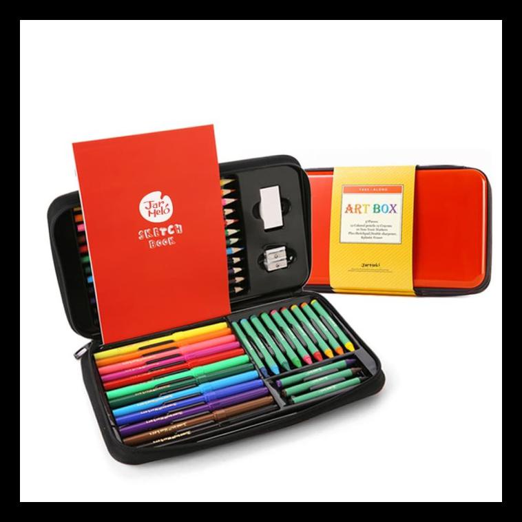 Best Deal Joan Miro 39Pcs Deluxe Art Set Washable Crayons Watercolor Pencil !!! | Shopee Indonesia