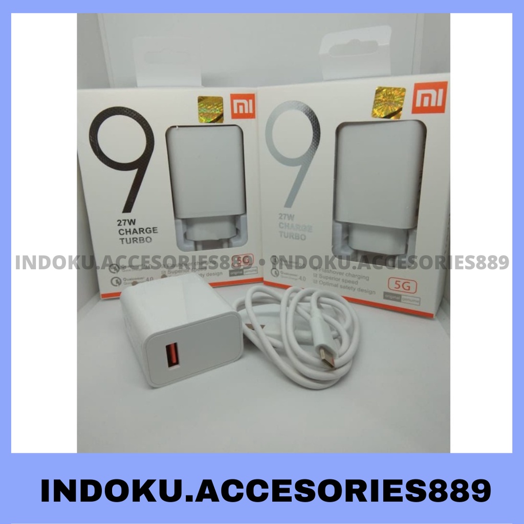 Mi 9 Charger Xiaomi mi 9 27Watt Charger Turbo Qualcomm Quick Charger Micro dan Type C