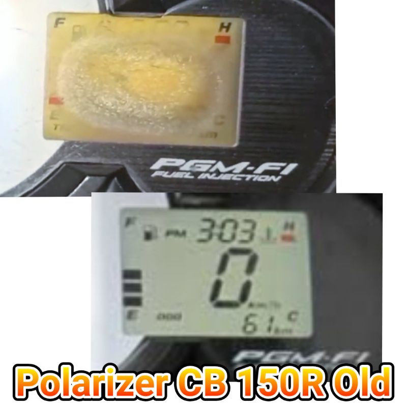 Polarizer LCD Speedometer CB150R Old, Mengatasi Sunburn atau Merubah jadi Negative Display