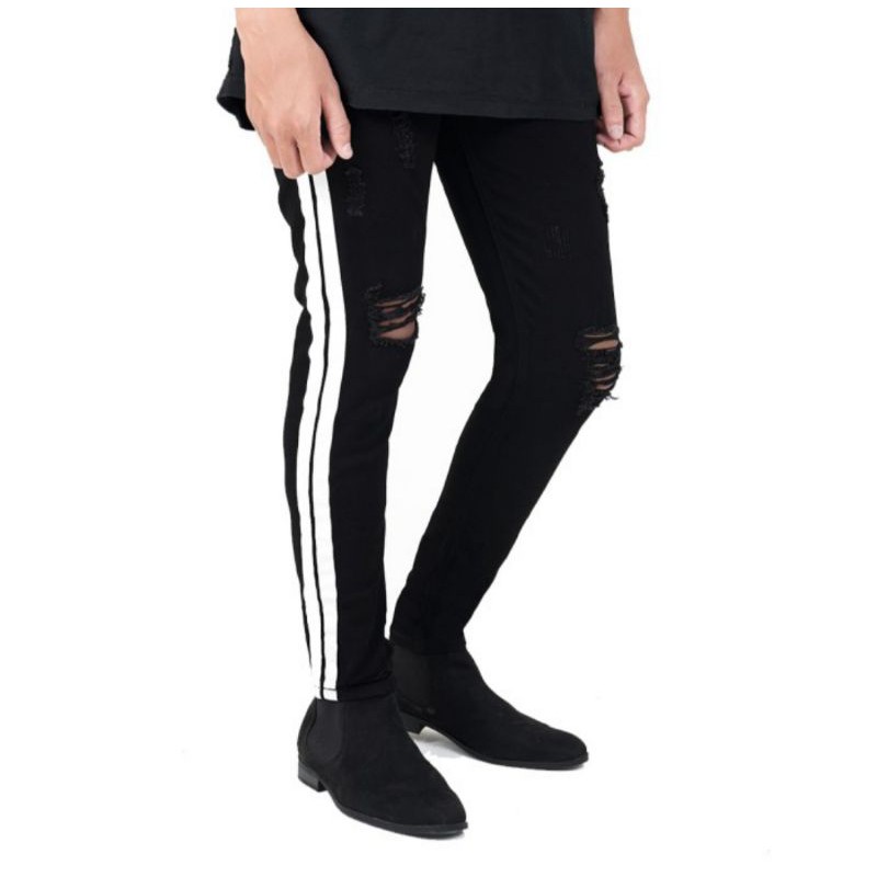 Celana Rucas Season 5 White Stripes Denim