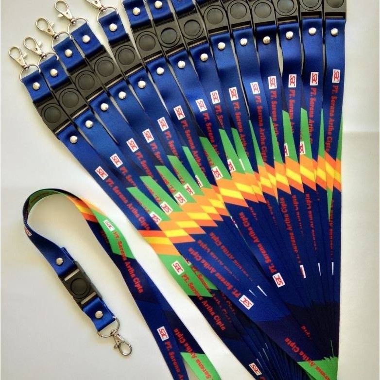 

Tali Lanyard 2 Sisi Printing Custom Desain Murah Minimal 20 pcs
