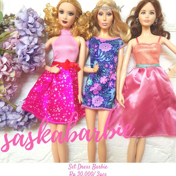 021 / Baju Barbie ( 3Dress ) / Barbie Doll / Boneka / Original Mattel
