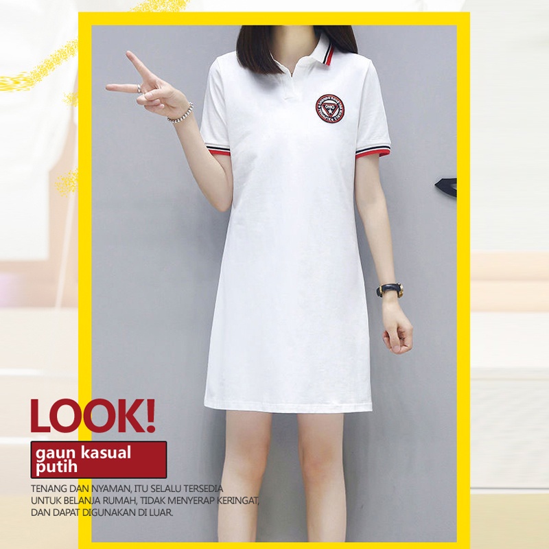 UNINICE Polo Shirt Wanita - Polo Semi-Dress / Dress Stone Big Pony Pakaian Furnitur