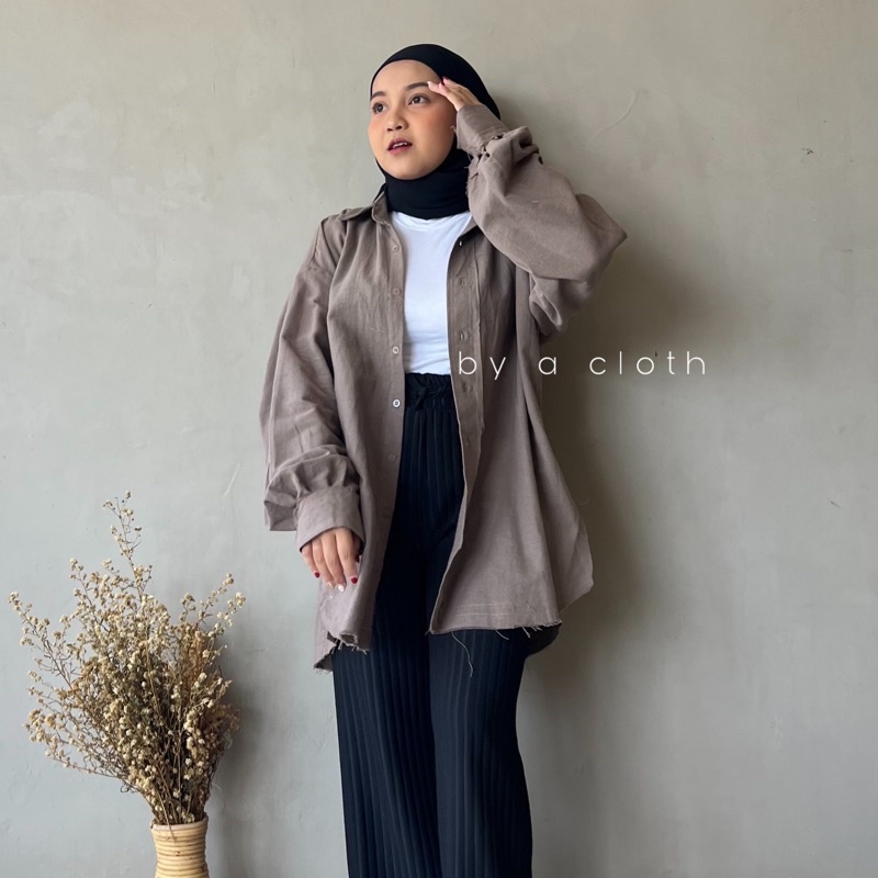 Beta unfinished shirt oversize - Shirt urban street style - Kemeja unfinished oversize - Kemeja rawis wanita by a cloth