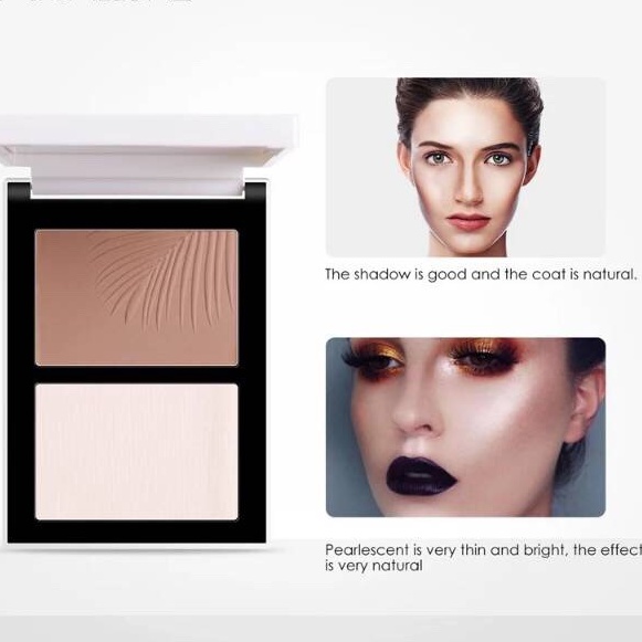 (READY &amp; ORI!) Focallure Sculpt Glow Contour Highlighter Palette Duo / 2 Colors FA 69 FA69 bronzer waterproof terbaru viral