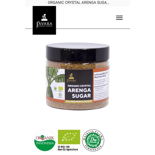 

ORGANIC CRYSTAL ARENGA SUGAR | GULA AREN KRISTAL ORGANIK – PET JAR 300 GR