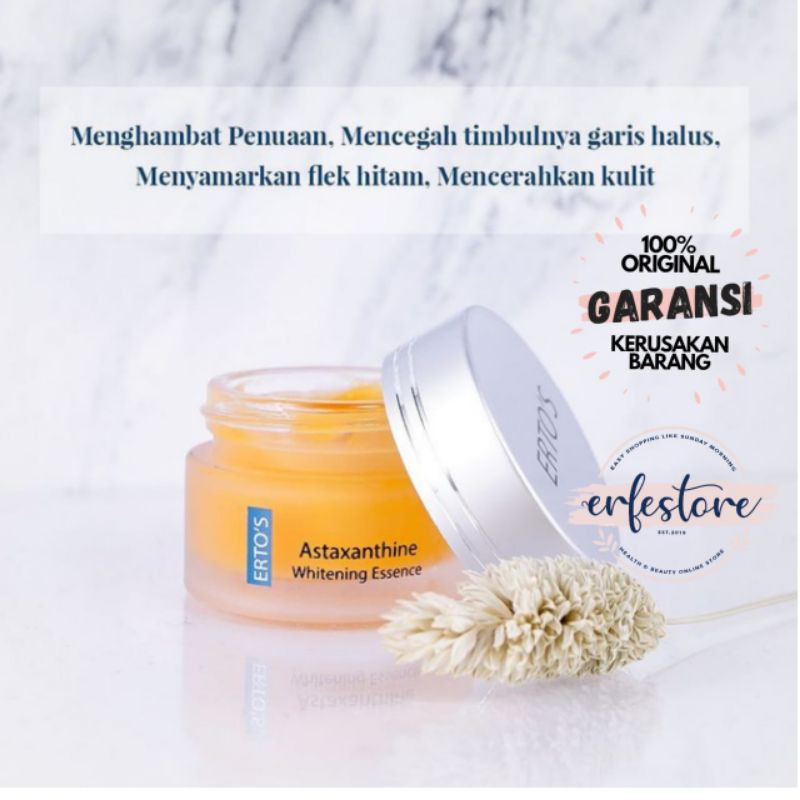 ERTOS ASTAXANTHINE WHITENING ESSENCE ERTO'S ( Krim Penghilang Flek Hitam & Kerutan & Mencerahkan )