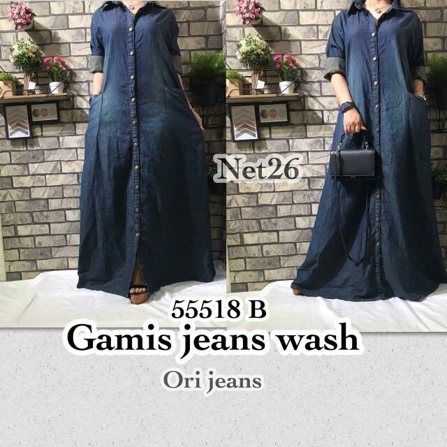 Gamis jeans wash.