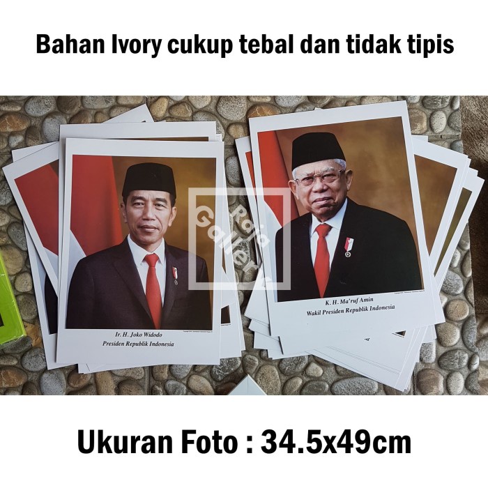 

TERLARIS !!! Foto Presiden - Wakil Presiden (Resmi dari Setneg) Poster Presiden RI