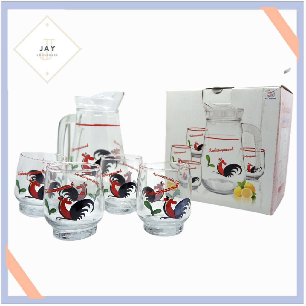 TEKO DAN GELAS SET WJ-1000 C T-073/DKR KIMGLASS
