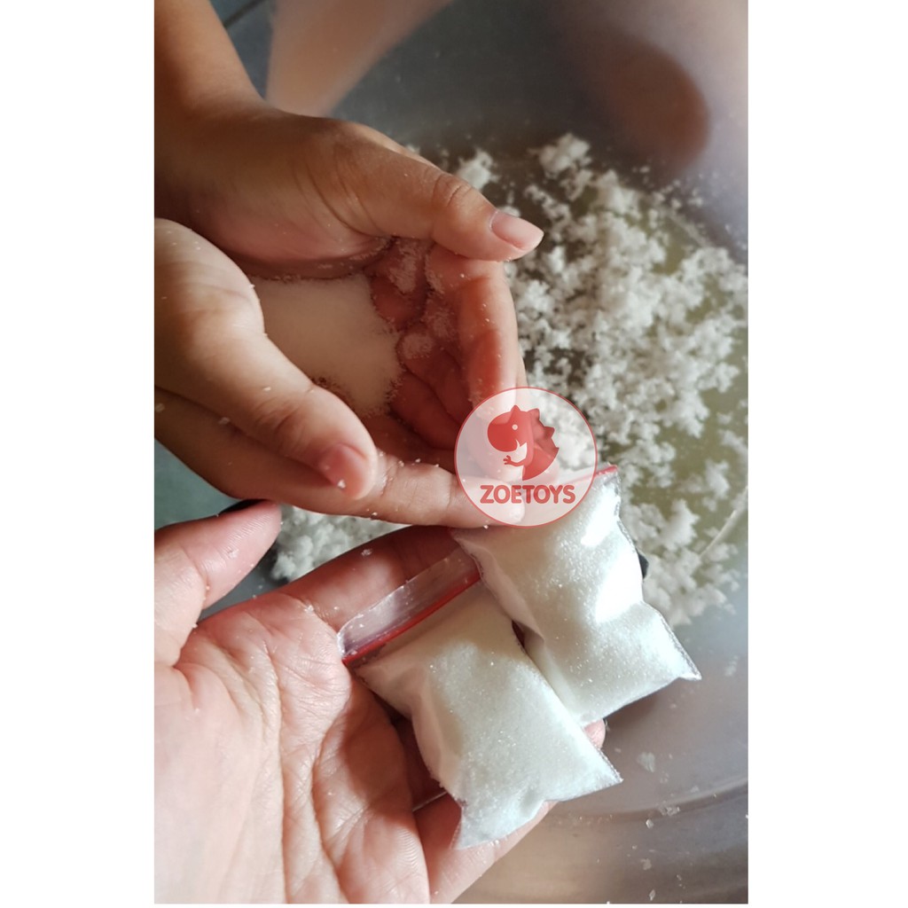 Zoetoys Instant Snow | Salju Bubuk Instan Buatan Magic Artificial Fake Powder Instant Mainan Edukasi