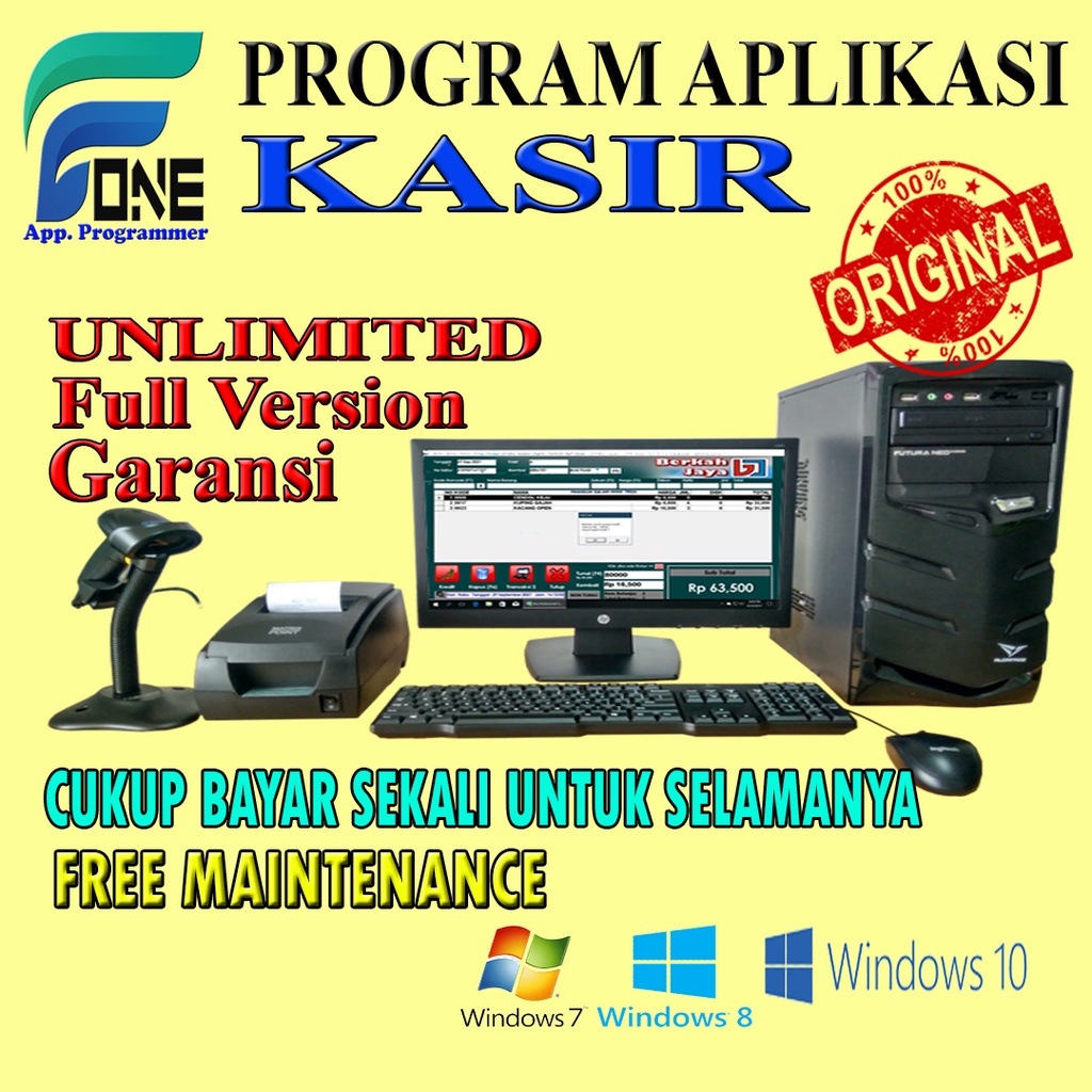 Aplikasi Program Kasir - Aplikasi POS - Retail Untuk PC Solusi Toko  Supermarke UNLIMITED Original Bergaransi