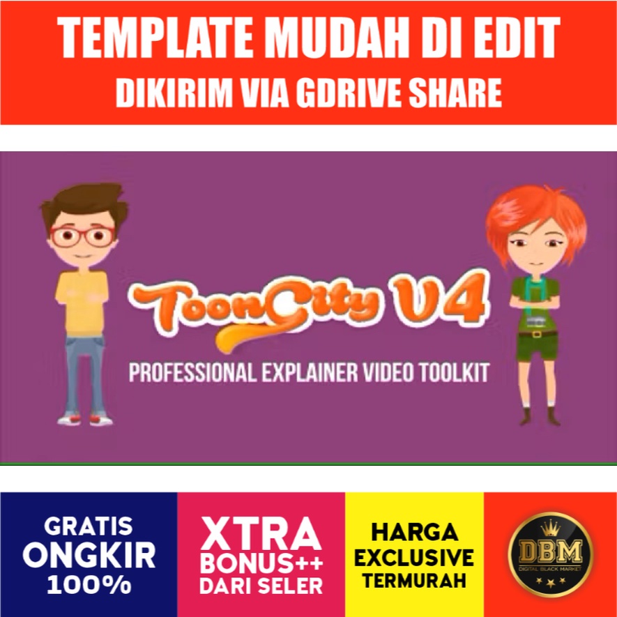 Explainer Video Toolkit  Toon City 4 After Effect Project Files
