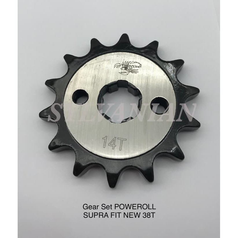 Dijual GEAR SET SUPRA FIT NEW 38T POWEROLL Berkualitas