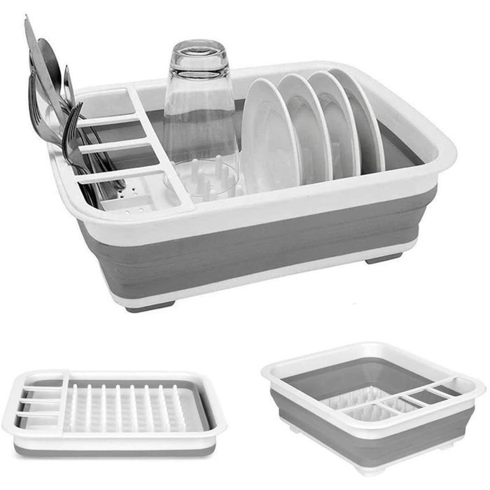 [TERBARU] RAK PENGERING PIRING SILIKON RAK PIRING LIPAT COLLAPSIBLE DISH RACK