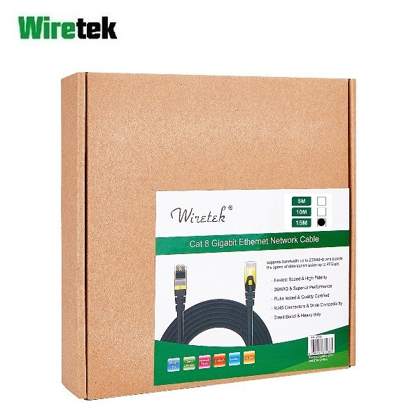 Wiretek Kabel LAN Cat 8 Gigabit Ethernet Network Cable 15 meter