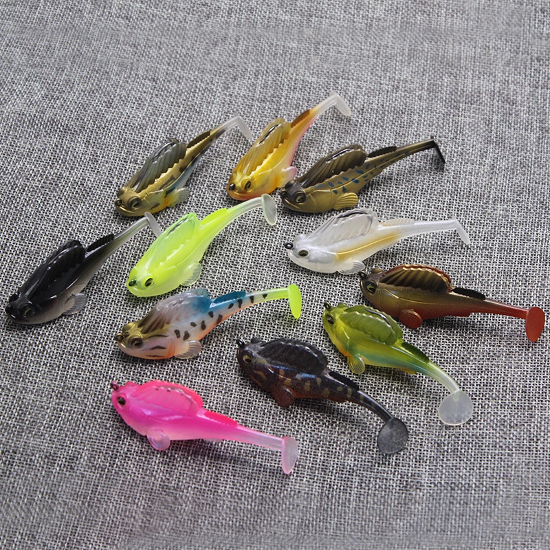 1Pc Umpan Pancing Lembut Ukuran 8cm 14g Soft Fishing Lure Ikan Bass Wobbler Kail Memancing Tackle