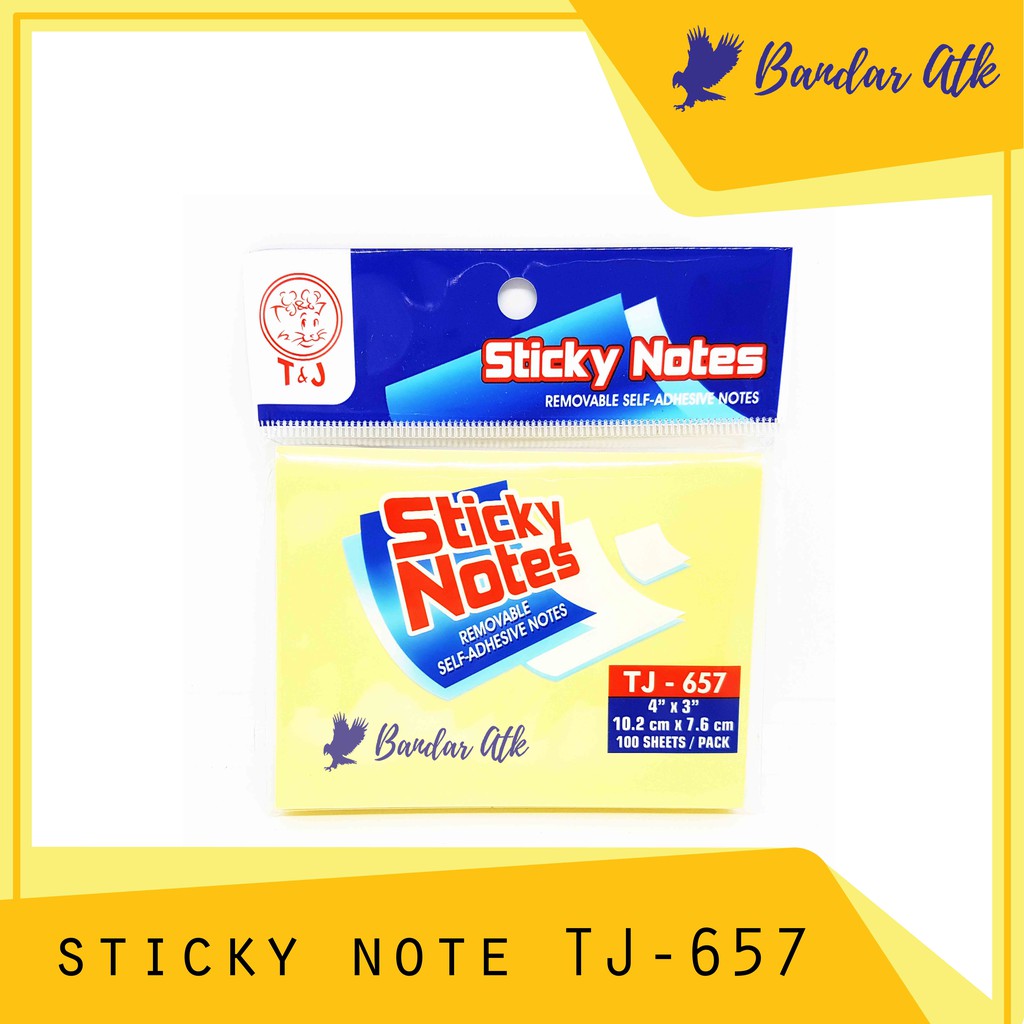 

Post It Sticky Notes Tom and Jerry Kuning TJ 657 10.15 x7.6cm [1 PAD]