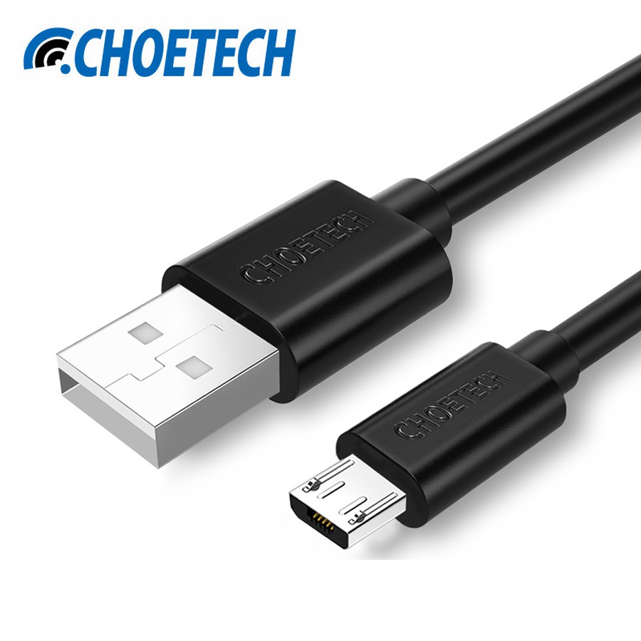 Kabel Charger Choetech SMT0009 Micro USB / Type C Fast Charging 2.4A 1M