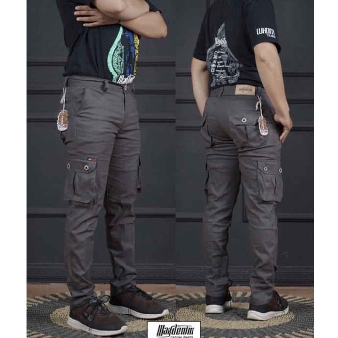 Celana panjang cargo pria/ cargo panjang katun pria mura (dysharmonie jeans)