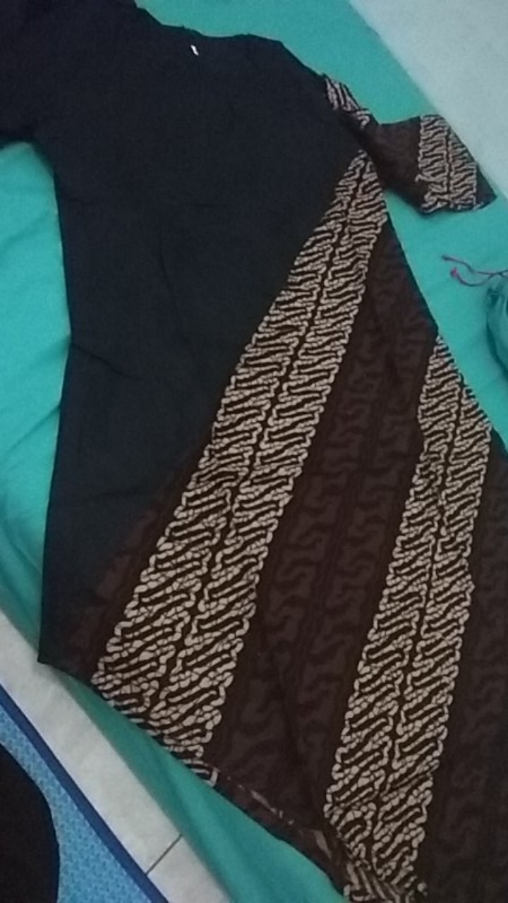 Tunik Batik Wanita Motif Songket Kombinasi Kotak L Liris Respati Garis Seragam Batik
