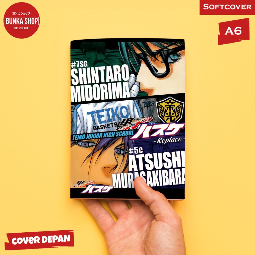 

Pocketnote Anime Kuroko no Basuke Midorima and Murasakibara Softcover A6 Buku Tulis Catatan Murah