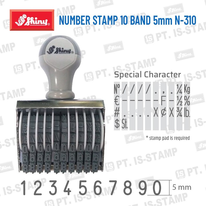 

Unik N 310 Stempel 10 Angka 5 mm Shiny Limited