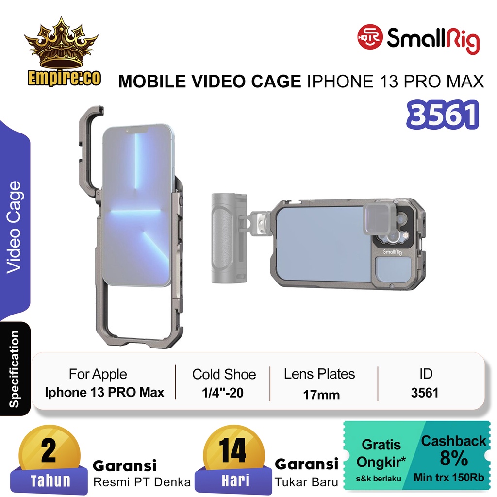 SmallRig Mobile Video Cage for iPhone 13 Pro MAX 3561
