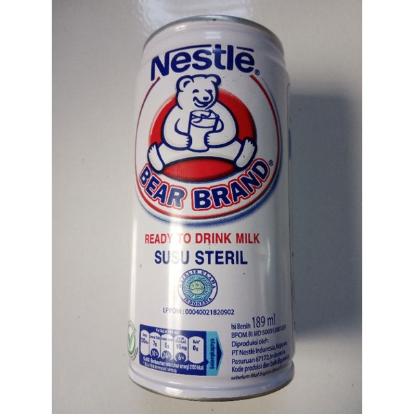 

Nestle Bear Brand 189ml - Bear Brand kaleng