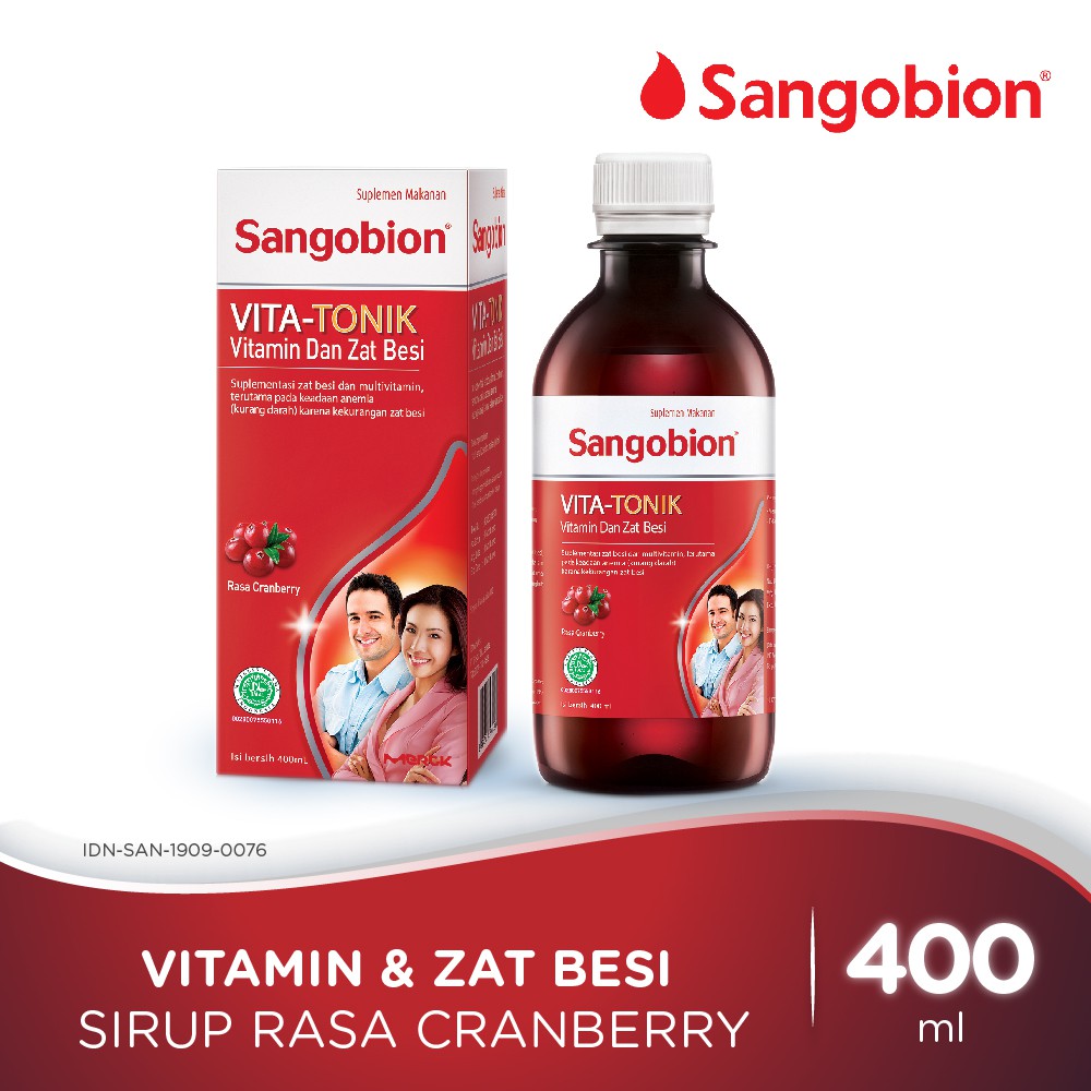 Sangobion Sirup Vita-Tonik Vitamin dan Suplemen Zat Besi 400ml