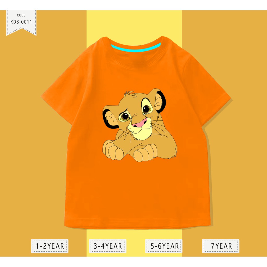 Baju Anak Raja Singa / Kaos Distro DTF Anak Laki Laki dan Perempuan / Unisex / Motif Kartun