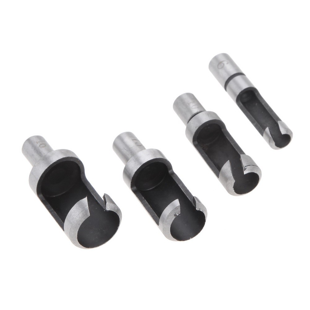 Set 4Pcs Mata Bor dengan Bahan HSS High Speed Steel dan Ukuran 6 / 10 / 13 / 16mm