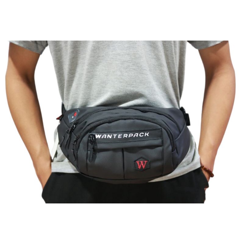 TERBARU Tas Slempang Waistbag Pria wanita Wanterpack Anti air / Tas slempang waterproof Original