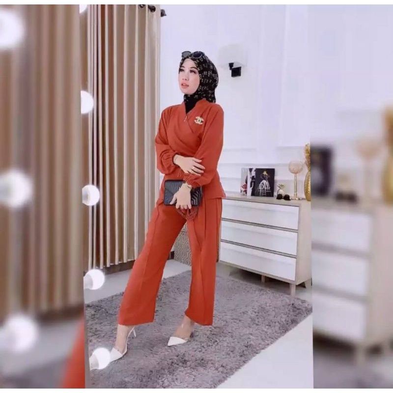 LOOK RACHEL SET VIRAL ONE SET DIORA SET KIMONO WANITA MODERN KEKINIAN